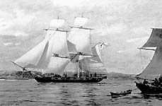 Яхта "Дружба". 1892 г. Бумага, акварель, белила.