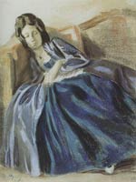 Спящая девушка. 1890-е. Пастель