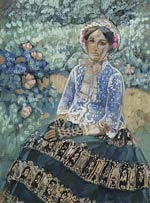 Женщина в голубом. 1905. Пастель