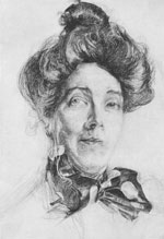 Портрет Н.И.Забелы-Врубель. 1905. карандаш.